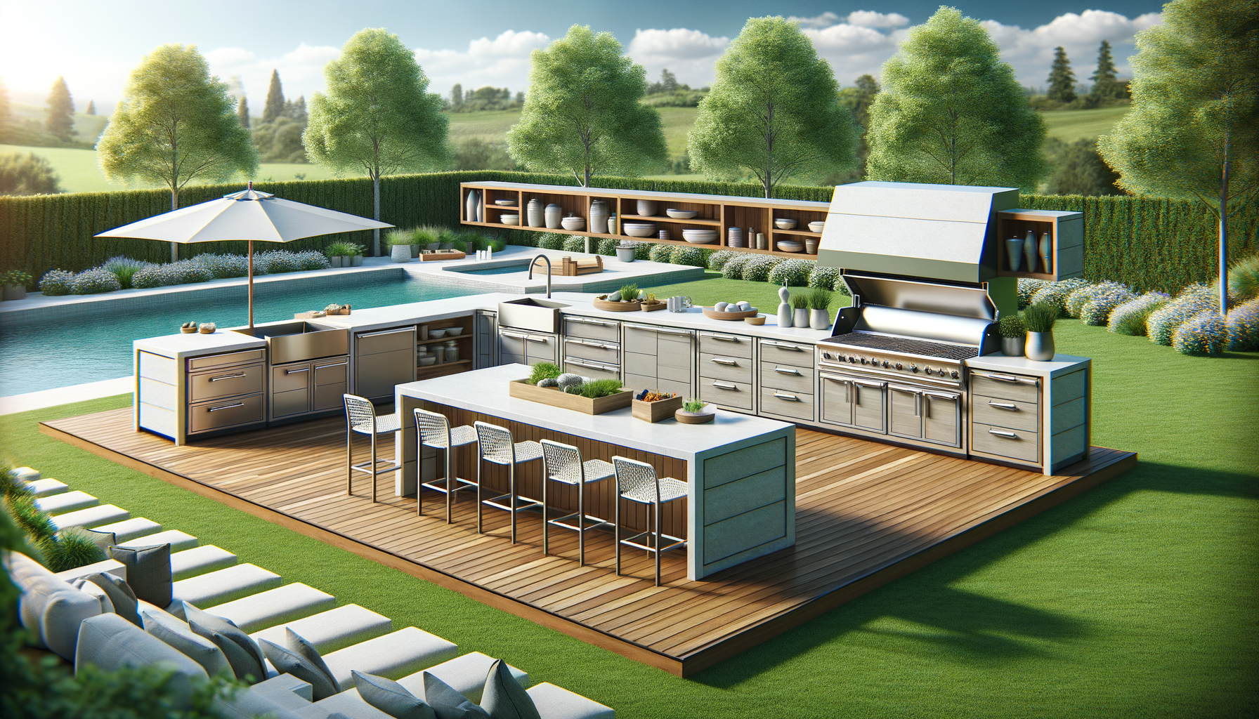 Top Outdoor Kitchen Islands: Prefab, L-Shaped, and Custom Options